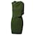 Givenchy Ärmelloses, drapiertes Etuikleid aus olivgrüner Viskose Zellulosefaser  ref.594246