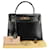 Hermès Kelly 28 Black Boxcalf Gold Leather Pony-style calfskin  ref.594256