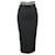 Falda lápiz de cintura alta con logo en la cintura en poliamida negra de Alexander Wang Negro Nylon  ref.594342