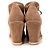 Bottines compensées à lacets en daim marron sable Chanel Beige - vue 4