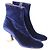 Botines Tacón Plateado Terciopelo Azul Proenza Schouler - vista 3