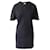 Balenciaga Kurzärmliges Minikleid aus schwarzem Acetat Zellulosefaser  ref.594595