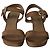 Stuart Weitzman Sandali open-toe con cinturini in camoscio marrone - vista 2