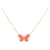 VAN CLEEF & ARPELS NECKLACE LUCKY ALHAMBRA BUTTERFLY PENDANT IN CORAL NECKLACE Golden Yellow gold  ref.594690