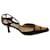 Manolo Blahnik Two Toned Ankle Strap Mid Heel Sandals in Black and Brown Leather  Multiple colors  ref.595330