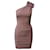 Valentino Robe mi-longue asymétrique ornée de roses en laine rose clair  ref.595348