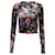 Alice + Olivia Alice & Olivia Multi Floral Print Long Sleeves Top in Black Polyester Viscose Cellulose fibre  ref.595386