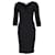 Diane Von Furstenberg Twist Front Detail Razel Dress in Black Viscose Cellulose fibre  ref.595387