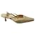Zapatos de Salón Destalonados en Punta Manolo Blahnik en Cuero Beige  ref.595397