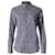 Jil Sander Printed Button Front Long Sleeve Shirt in Blue and White Cotton  ref.595446