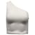 Alice + Olivia Alice & Olivia One Shoulder Crop Top in White Cotton  ref.595500