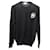 Suéter de punto con cuello redondo en lana negra con emblema de calavera de Alexander McQueen Negro  ref.595525