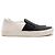 2.55 Chanel Sneakers senza lacci in pelle bianche e nere Nero - vista 2