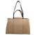 Hermès Hermes Brown Cabag Elan Canvas Satchel Marrone Beige