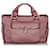 Céline Celine Rote Macadam Boogie Canvas Handtasche Pink Leder Leinwand Kalbähnliches Kalb Tuch  ref.596091