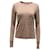 Vince Striped Long-sleeved T-shirt in Tan Brown Viscose Beige Cellulose fibre  ref.596227