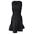 Alaïa Alaia Mini vestido canelado sem mangas em lã preta Preto  ref.596274