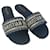 Dior dway sandals flats black 41.5 Leather  ref.596492