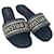 Größe dior dway flache sandalen 41 Schwarze Farbe Leder  ref.596496