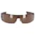 Gucci GG 1824 Óculos de sol com escudo retangular em acetato marrom Fibra de celulose  ref.596560