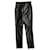 Chanel Pantaloni di pelle Nero  ref.596624