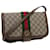 GUCCI GG Supreme Ophidia Web Sherry Line Shoulder Bag Beige Auth 29884a Red Green  ref.596725