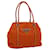 PRADA Hand Bag Nylon Leather Orange Auth ar7092  ref.596734