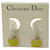 Christian Dior 1990s CD Apple Ohrringe aus Silbermetall Gelb  ref.597035