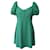Alice + Olivia Dana Kleid mit Puffärmeln aus grünem Polyester  ref.597178