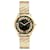 Relógio Pulseira Versace Logo Halo Dourado Metálico  ref.597292