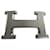 Fibbia della cintura di Hermès 5382 Metallo argentato guilloché 32mm nuovo Silver hardware Acciaio  ref.598020
