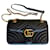 Gucci, Bolso de hombro pequeño GG Marmont Negro Cuero  ref.598046