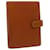 LOUIS VUITTON Nomad Agenda MM Day Planner Cover Brown R20105 LV Auth 29827  ref.598132