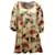 Vestido con mangas abullonadas y estampado floral en viscosa beige de Alice + Olivia Fibra de celulosa  ref.598338