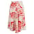Stella Mc Cartney Stella McCartney Floral Print A-Line Skirt in Cream Silk White  ref.598586
