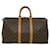 Louis Vuitton Keepall 45 Braun Leinwand  ref.598657