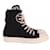 Rick Owens DRKSHDW Hohe Sneaker aus schwarzem Nylon  ref.598802