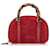 Gucci Red Bamboo Suede Satchel Brown Leather  ref.598987