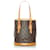 Bucket Louis Vuitton Brown-Monogramm-kleiner Eimer Braun Leder Leinwand  ref.599563