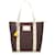 Louis Vuitton Brown Antigua Cabas MM White Dark brown Cloth Cloth  ref.599583