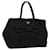PRADA Ribbon Hand Bag Nylon Leather Black Auth bs1326  ref.599627