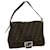 FENDI Zucca Canvas Mamma Baguette Shoulder Bag Brown Black Auth yk4600 Cloth  ref.599920