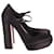 Miu Miu Mary Jane Platform Heels in Black Leather  ref.600506