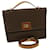 Céline CELINE Macadam Canvas Shoulder Bag PVC Leather Brown Auth rd2075  ref.600596