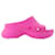 Balenciaga Piscina Crocs Slides em PVC Rosa Plástico  ref.600936