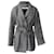 Iro Coat with Shawl Collar in Grey Acrylic  ref.601339