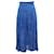 Sandro Paris Jupe mi-longue plissée à empiècements en dentelle Polina en polyester bleu  ref.601846