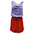 Diane Von Furstenberg Colorblock Cowl Neckline Dress in Purple and Orange Viscose Cellulose fibre  ref.602037