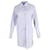 MSGM Gestreiftes Hemdkleid mit Knopfleiste vorne aus blauer Baumwolle  ref.602273