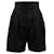 Emporio Armani Pantalones cortos de talle alto en satén marrón oscuro/negro Viscosa Fibra de celulosa  ref.602360